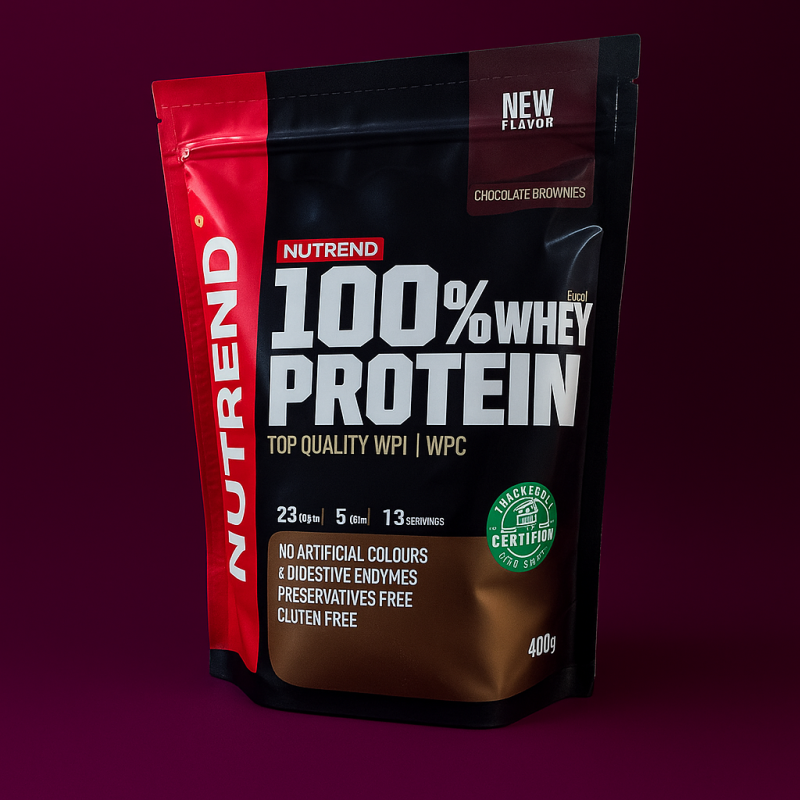 Nutrend 100% Whey Protein – Premium Whey Protein, Chocolate Brownies Flavour (400 g)